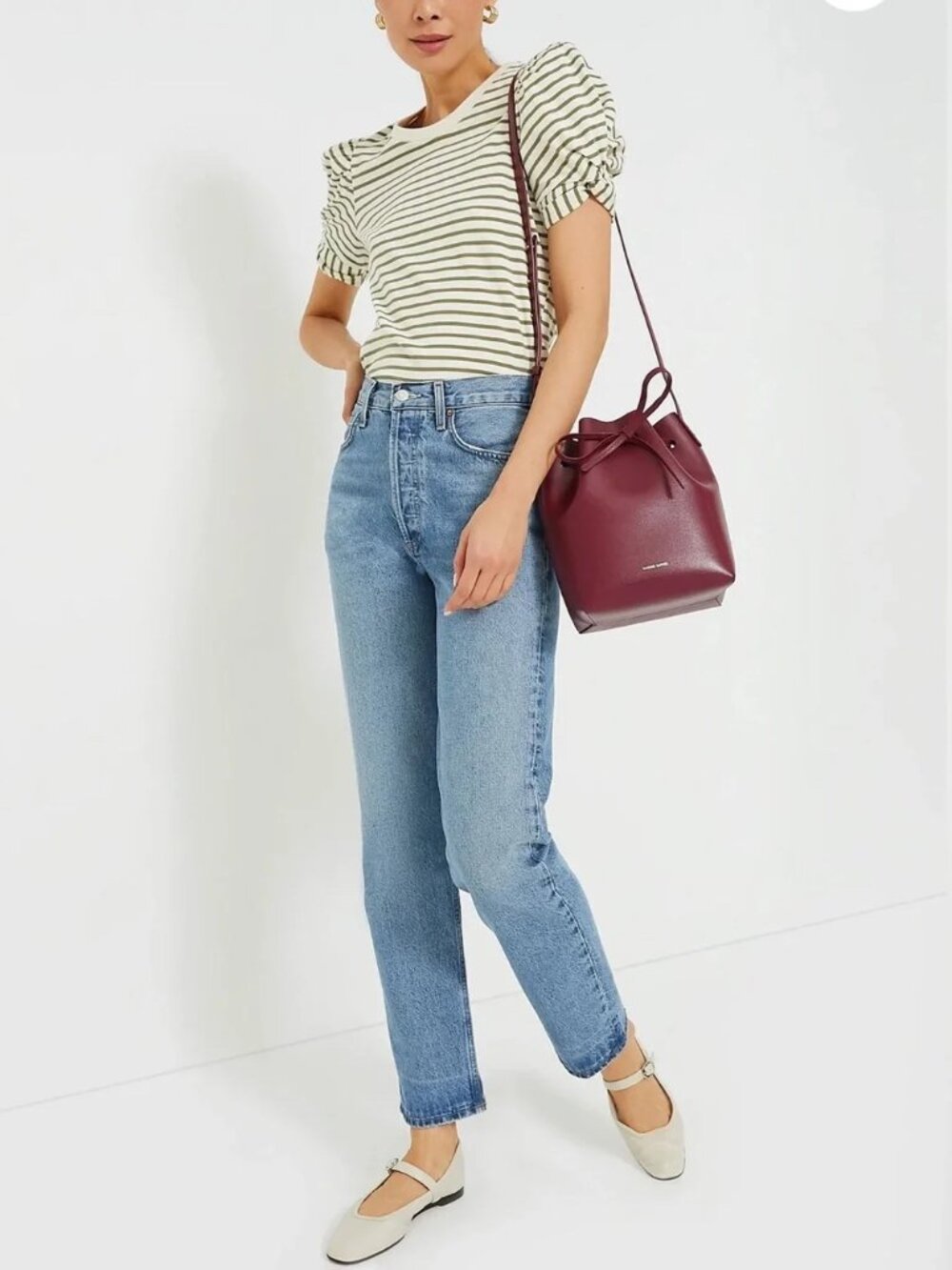 Pomander Place Puff Sleeve Top - Size Large